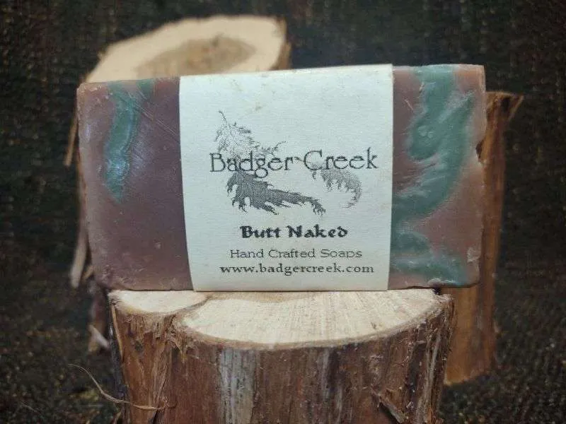 hand-crafted soap badger creek butt naked