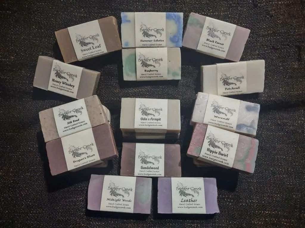 handcrafted bar soaps in different scents