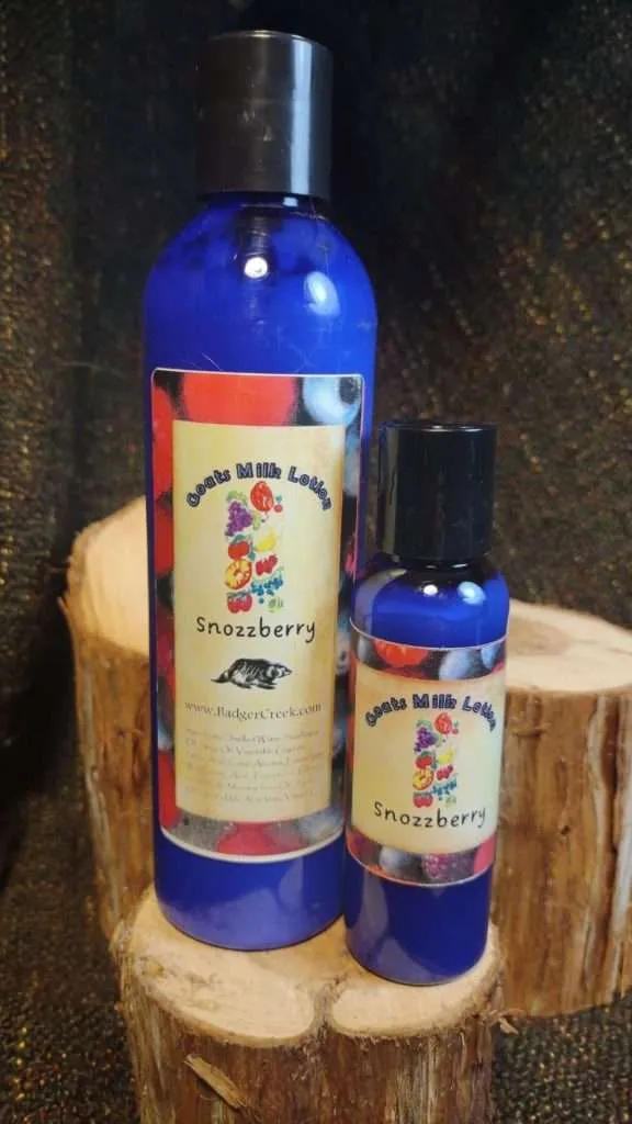 snozzberry goat's milk lotion