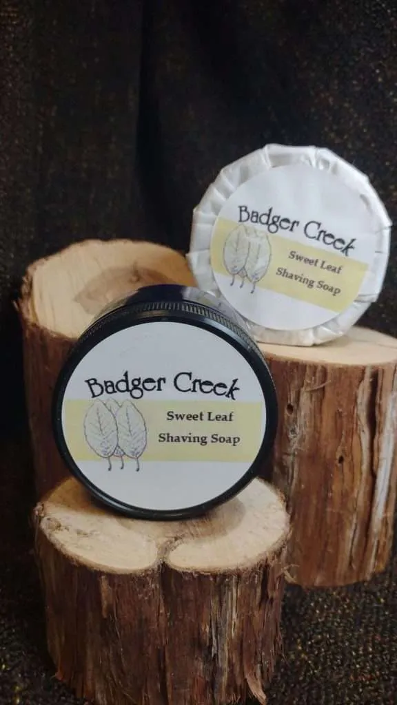 sweet leaf shaving soap