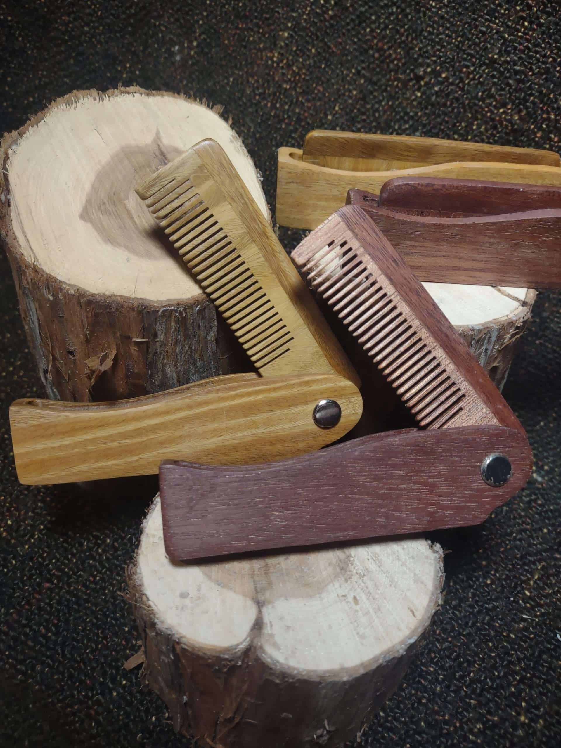 3 inch folding beard comb for Christmas shopping