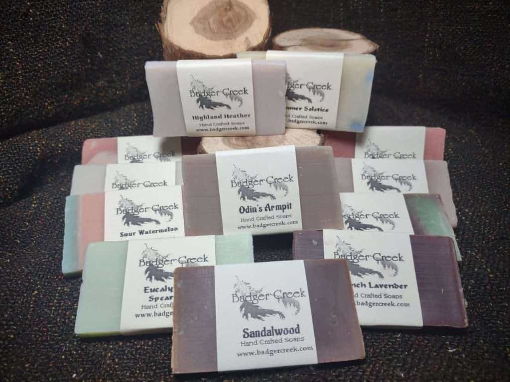 A flight of seasonal soap for Christmas shopping