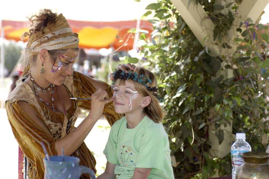 renaissance festival family fun face painting
