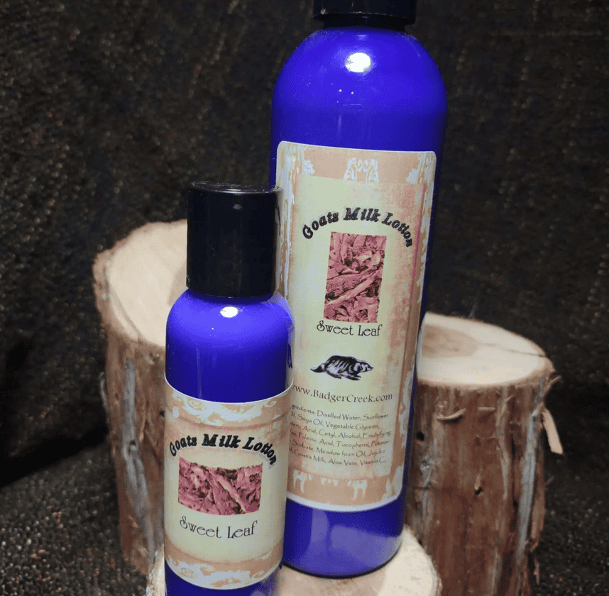 sweet leaf goat's milk handmade lotion