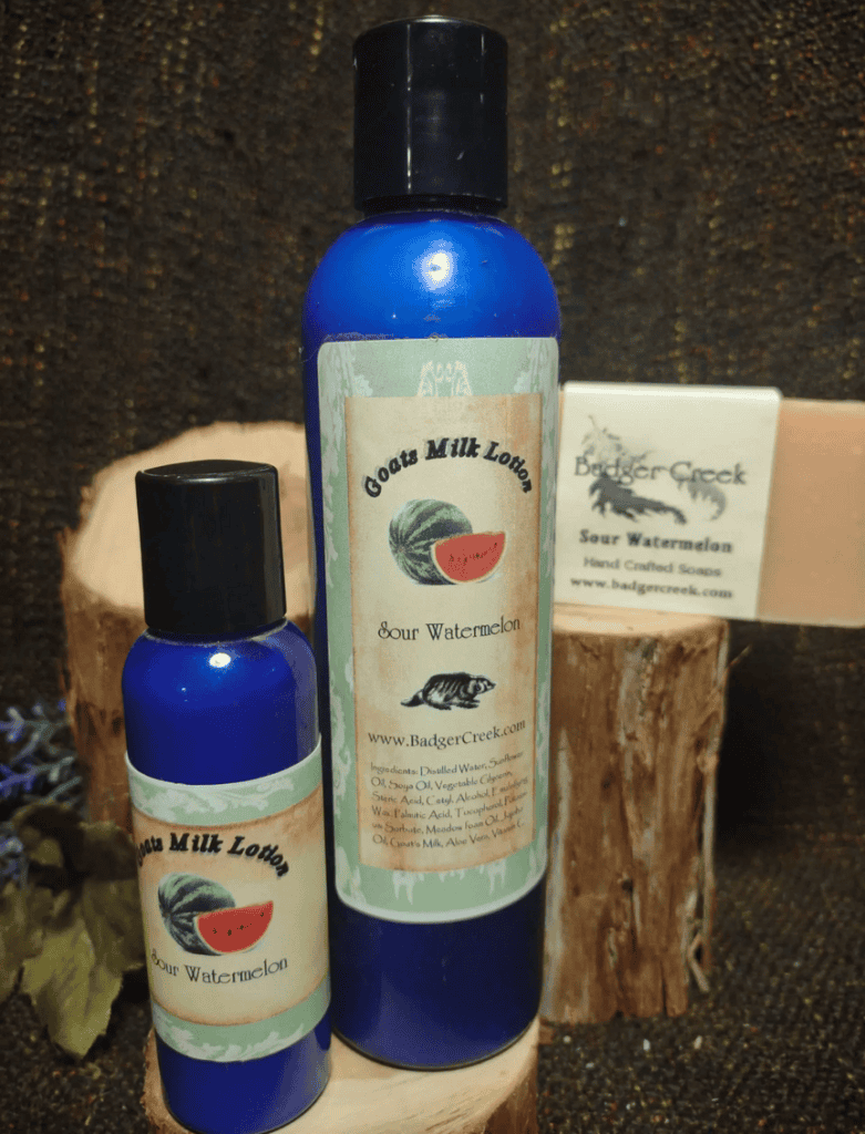 sour watermelon goat's milk lotion