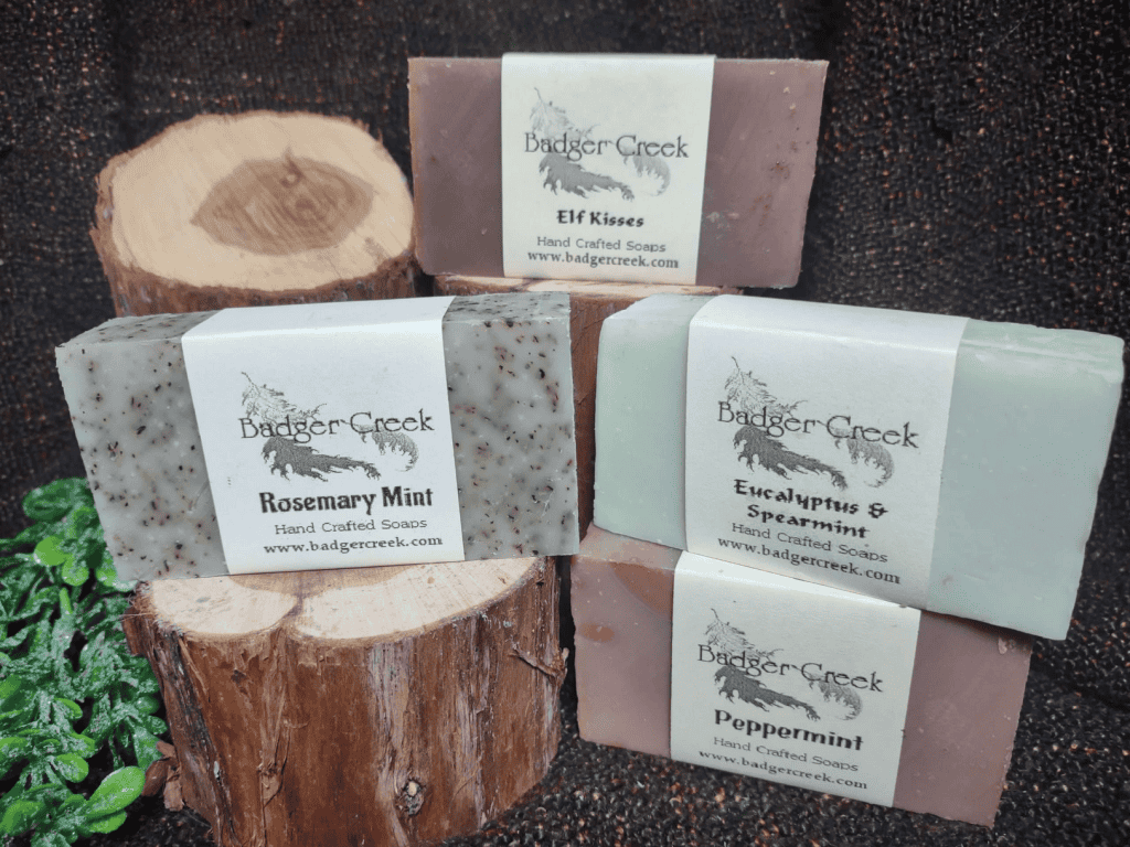 mint soap bundle with different oils