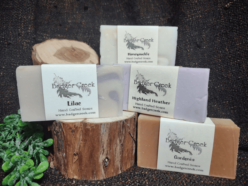 floral soap bundle using different oils
