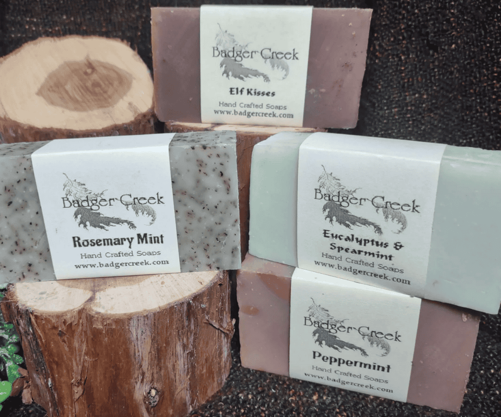 4 pack of mint scented bar soap