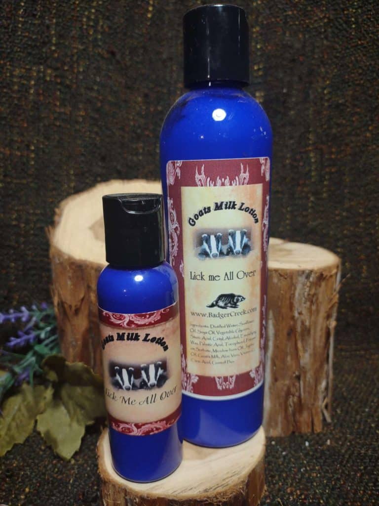 lick me all over goat's milk lotion